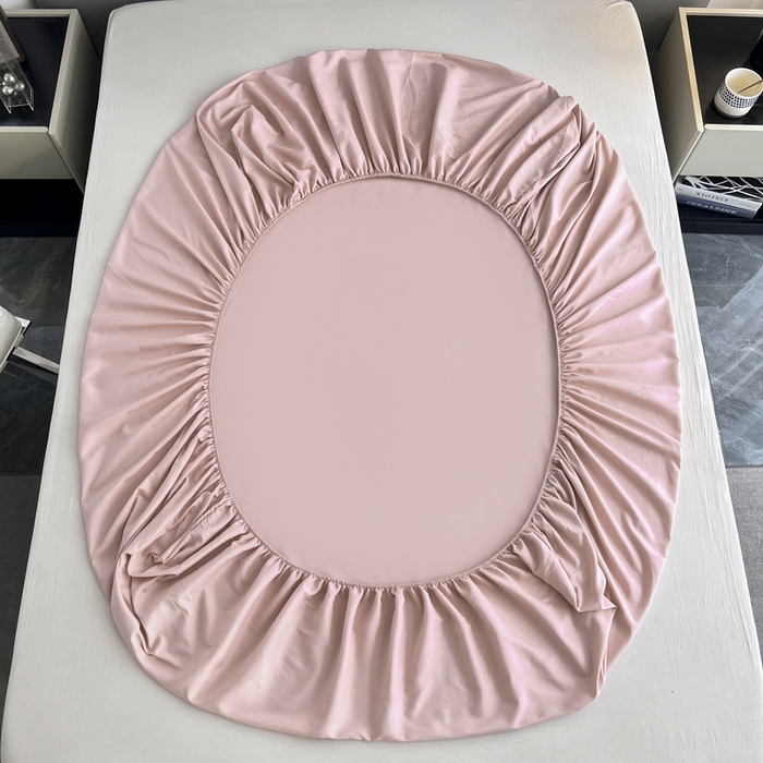 91家纺网 家纺一手货源 找家纺 维娜斯家纺 2023新款纯色床笠 藕紫