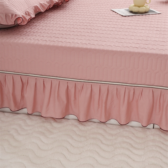 91家纺网 家纺一手货源 找家纺 美优兰 2023新款全棉素色榻榻米垫 樱桃粉