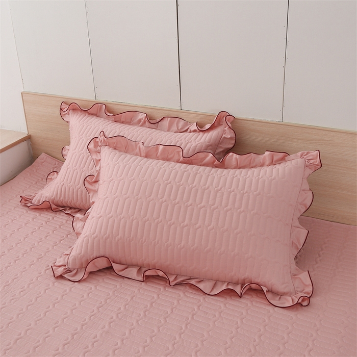 91家纺网 家纺一手货源 找家纺 美优兰 2023新款全棉素色榻榻米垫 樱桃粉