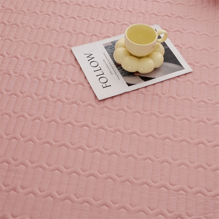 91家纺网 家纺一手货源 找家纺 美优兰 2023新款全棉素色榻榻米垫 樱桃粉