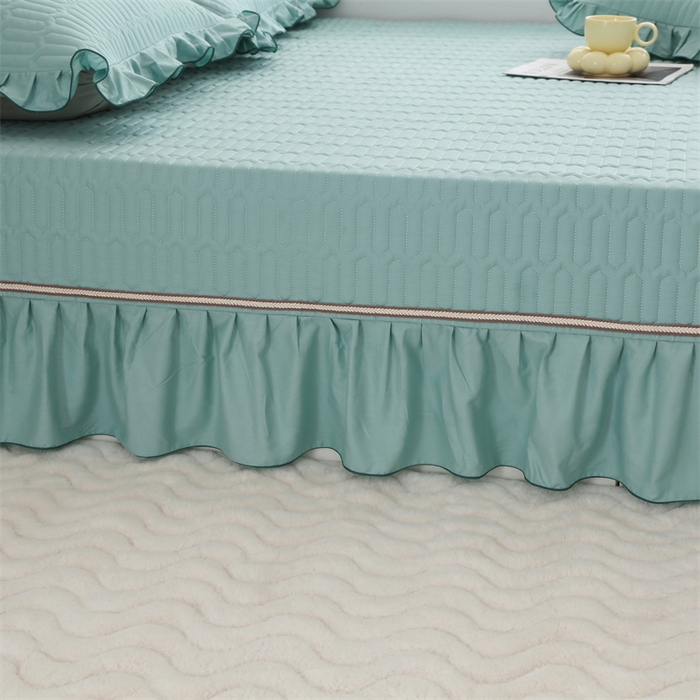 91家纺网 家纺一手货源 找家纺 美优兰 2023新款全棉素色榻榻米垫 绿波