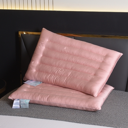 （总）希诺伊 2023新款五星级酒店枕芯家用单人护颈防螨柔软枕一对装拍2