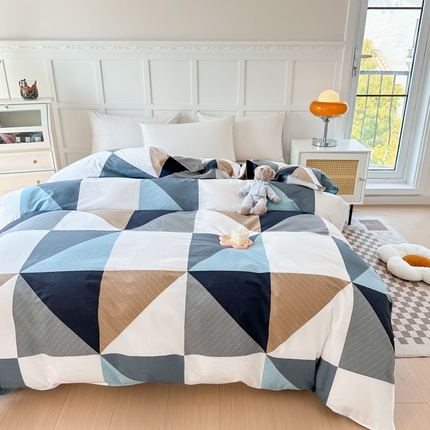 91家纺网 家纺一手货源 找家纺 帛织澜 2025新款全棉被套喷气12868系列纯棉单被套（预留缩水） 花季物语