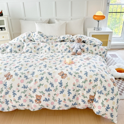 91家纺网 家纺一手货源 找家纺 帛织澜 2025新款全棉被套喷气12868系列纯棉单被套（预留缩水） 七巧板AA