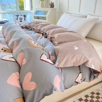 91家纺网 家纺一手货源 找家纺 帛织澜 2025新款全棉被套喷气12868系列纯棉单被套（预留缩水） 倍暖初妆