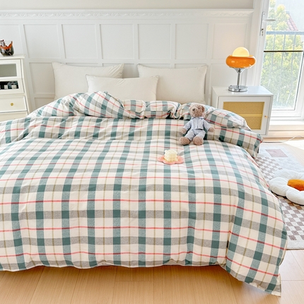 91家纺网 家纺一手货源 找家纺 帛织澜 2025新款全棉被套喷气12868系列纯棉单被套（预留缩水） 小兔可可AA