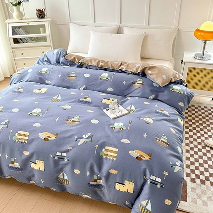 91家纺网 家纺一手货源 找家纺 帛织澜 2025新款全棉被套喷气12868系列纯棉单被套（预留缩水） 热气球