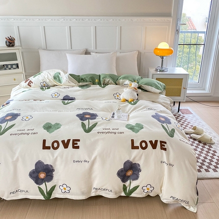 91家纺网 家纺一手货源 找家纺 帛织澜 2025新款全棉被套喷气12868系列纯棉单被套（预留缩水） 紫韵花开