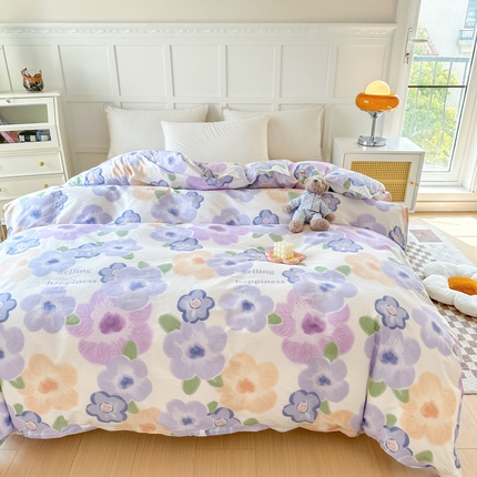 91家纺网 家纺一手货源 找家纺 帛织澜 2025新款全棉被套喷气12868系列纯棉单被套（预留缩水） 秋日森林AA