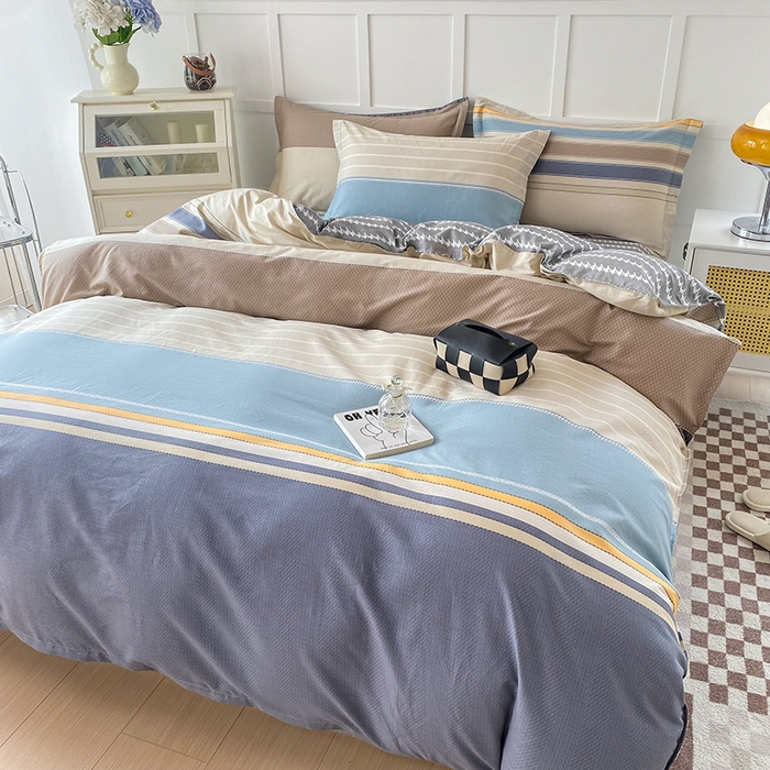 91家纺网 家纺一手货源 找家纺 帛织澜 12868全棉喷气印花四件套 莫兰迪-兰