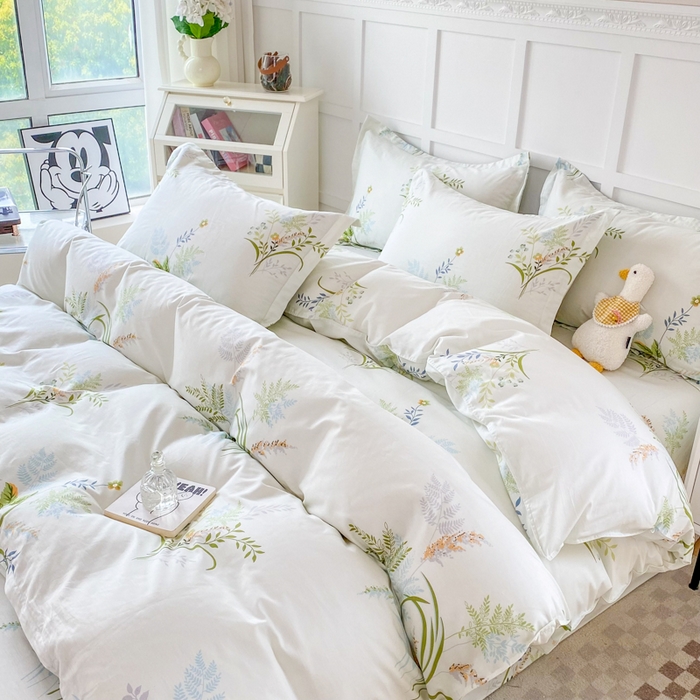 91家纺网 家纺一手货源 找家纺 帛织澜 12868全棉喷气印花四件套 香草集AA