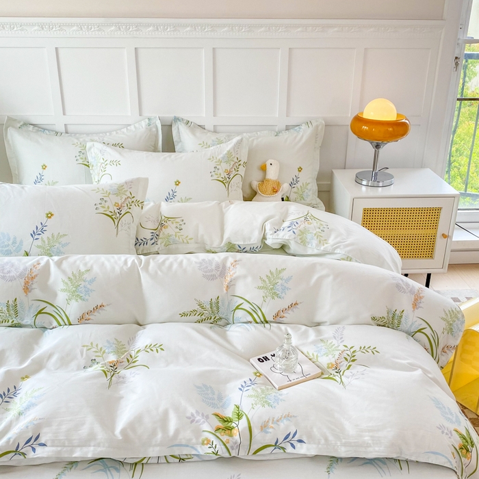 91家纺网 家纺一手货源 找家纺 帛织澜 12868全棉喷气印花四件套 香草集AA