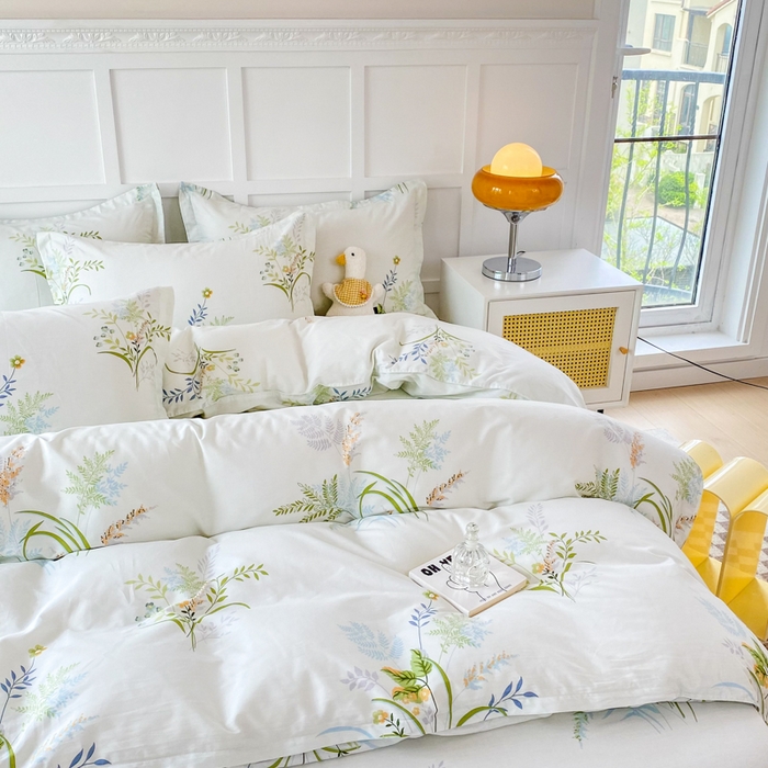 91家纺网 家纺一手货源 找家纺 帛织澜 12868全棉喷气印花四件套 香草集AA