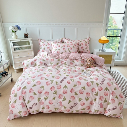 91家纺网 家纺一手货源 找家纺 （总）帛织澜 12868全棉喷气印花四件套