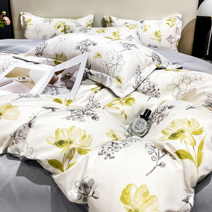 91家纺网 家纺一手货源 找家纺 （总）红日子纺织品 2024新款水洗真丝印花四件套