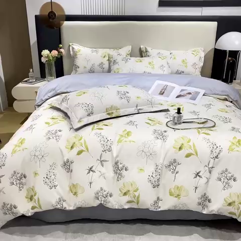 91家纺网 家纺一手货源 找家纺 （总）红日子纺织品 2024新款水洗真丝印花四件套