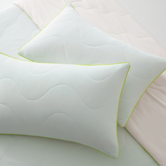 91家纺网 家纺一手货源 找家纺 乐视家纺 2024新款双面凉感被奶茶被模特图+买家秀 奶茶冻冻被-浅绿