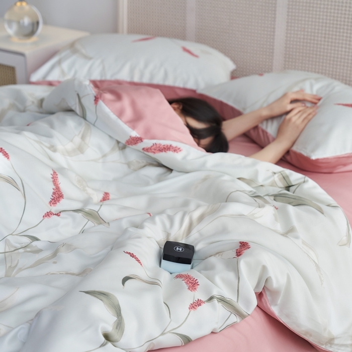 91家纺网 家纺一手货源 找家纺 时年 2023新款天丝印花四件套 妙影