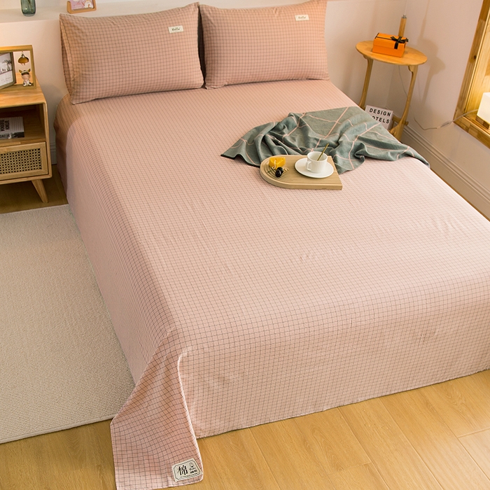 91家纺网 家纺一手货源 找家纺 时年 2023新款天丝印花四件套 柠染-粉