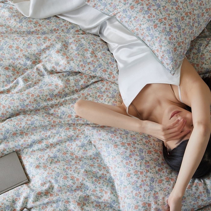 91家纺网 家纺一手货源 找家纺 时年 2023新款天丝印花四件套 江夏