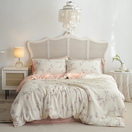 时年 2023新款天丝印花四件套 花之韵