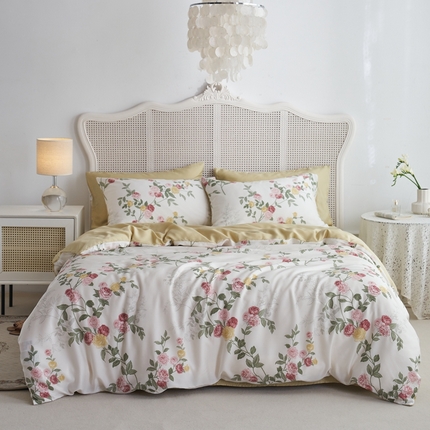 91家纺网 家纺一手货源 找家纺 （总）时年 2023新款天丝印花四件套