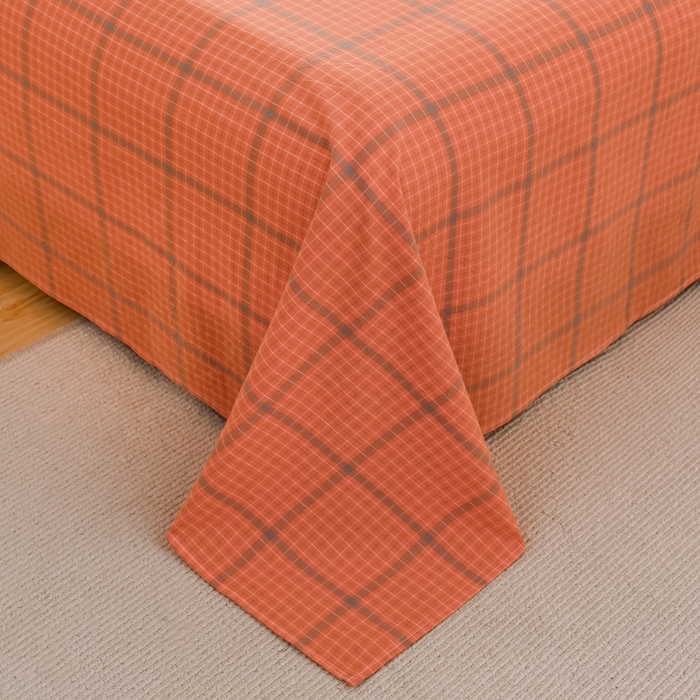 91家纺网 家纺一手货源 找家纺 柠萌家居 2023最新无印良品风格A类全棉色织水洗棉单床单 瓦尔桔