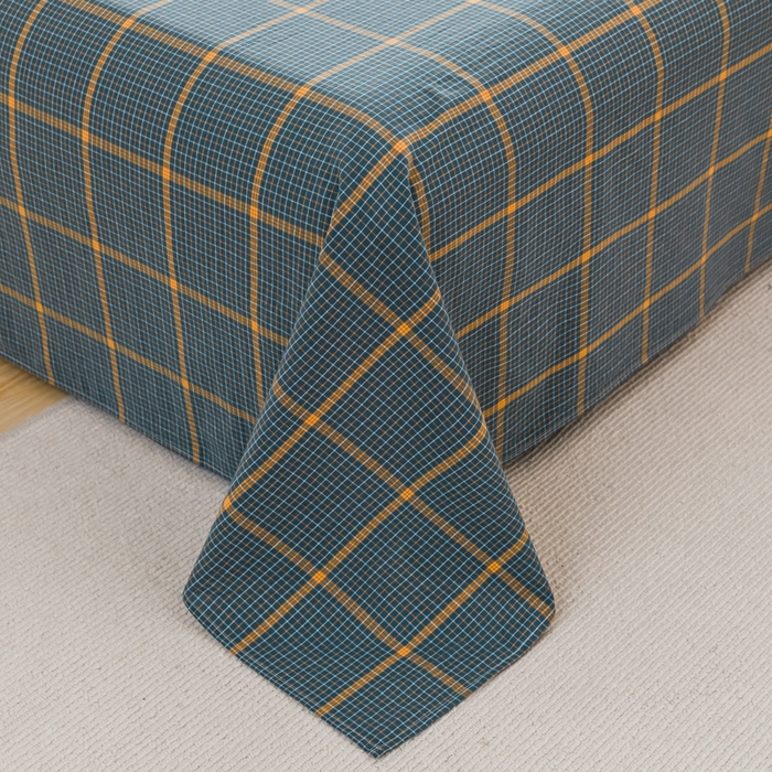 91家纺网 家纺一手货源 找家纺 柠萌家居 2023最新无印良品风格A类全棉色织水洗棉单床单 瓦尔灰