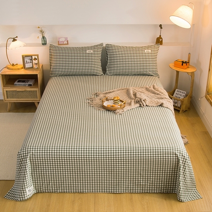 91家纺网 家纺一手货源 找家纺 （总）柠萌家居 2023最新无印良品风格A类全棉色织水洗棉单床单