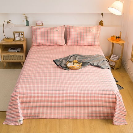 91家纺网 家纺一手货源 找家纺 （总）柠萌家居 2023最新无印良品风格A类全棉色织水洗棉单床单