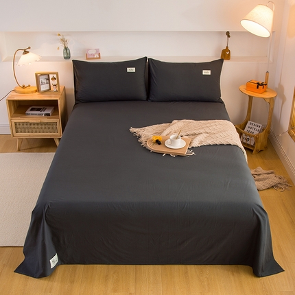 91家纺网 家纺一手货源 找家纺 （总）柠萌家居 2023最新无印良品风格A类全棉色织水洗棉单床单