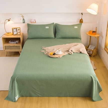 91家纺网 家纺一手货源 找家纺 （总）柠萌家居 2023最新无印良品风格A类全棉色织水洗棉单床单