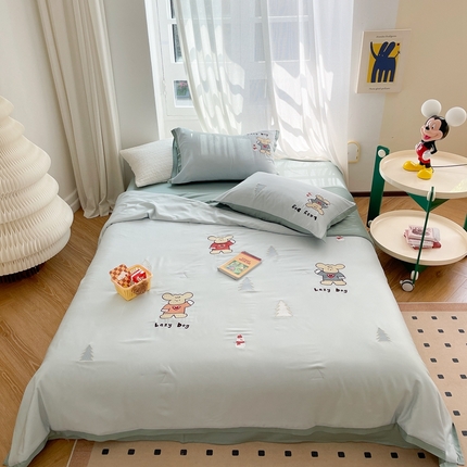 91家纺网 家纺一手货源 找家纺 （总）柚子2023新款莱塞尔夏被四件套