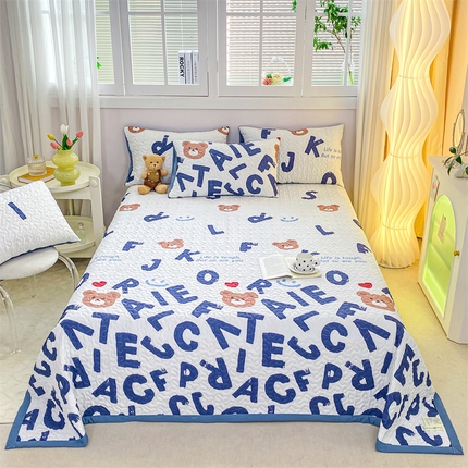 91家纺网 家纺一手货源 找家纺 （总）子钦  2023新款A类水洗棉麻大豆纤维床盖，床盖夏被四件套