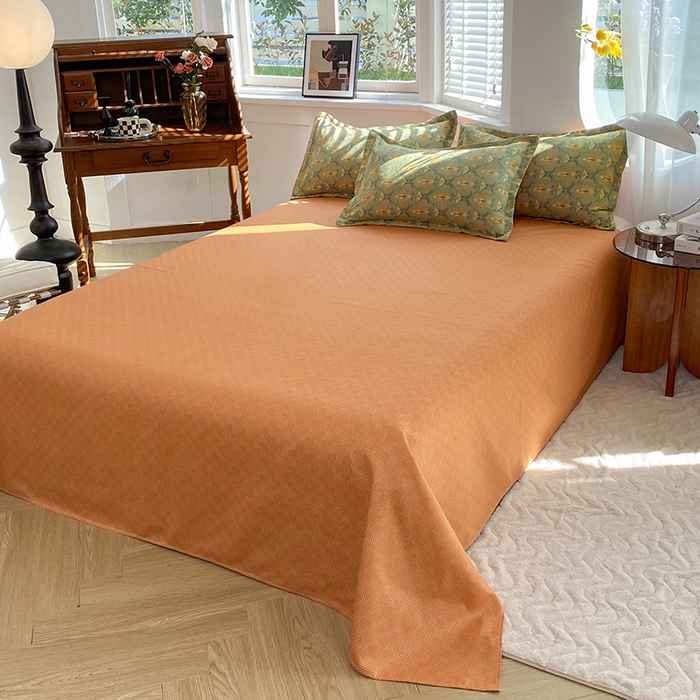 91家纺网 家纺一手货源 找家纺 妖妖家纺 2023铂金高克重植物羊绒130克斜纹印花四件套 朝暮