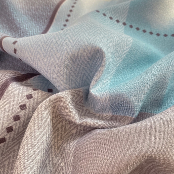 91家纺网 家纺一手货源 找家纺 妖妖家纺 2023铂金高克重植物羊绒130克斜纹印花四件套 晨暮