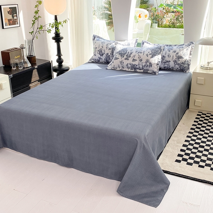 91家纺网 家纺一手货源 找家纺 妖妖家纺 2023铂金高克重植物羊绒130克斜纹印花四件套 观雅