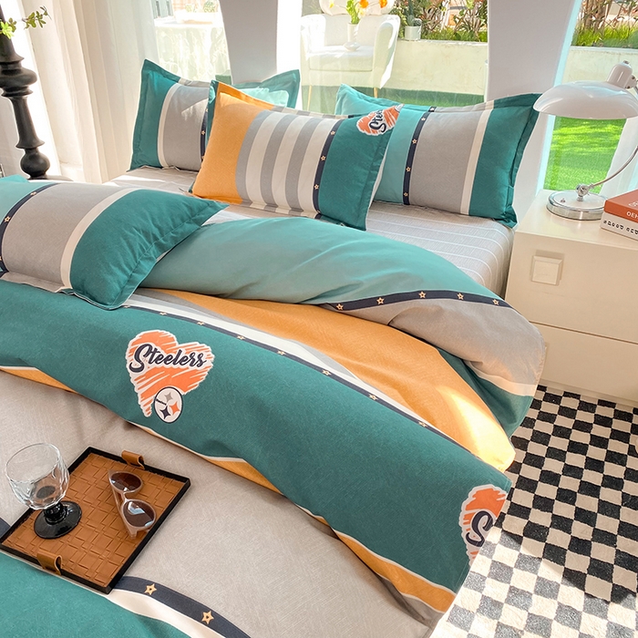 91家纺网 家纺一手货源 找家纺 妖妖家纺 2023铂金高克重植物羊绒130克斜纹印花四件套 拾光