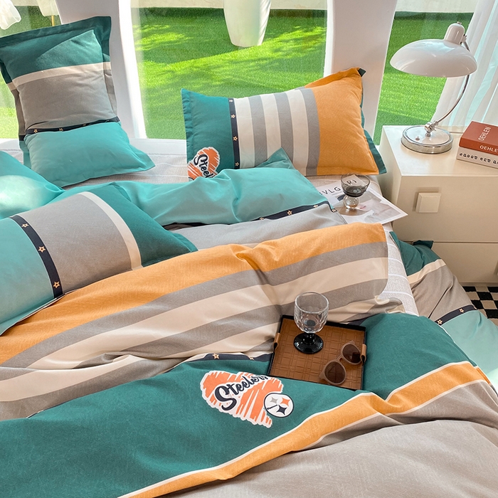 91家纺网 家纺一手货源 找家纺 妖妖家纺 2023铂金高克重植物羊绒130克斜纹印花四件套 拾光