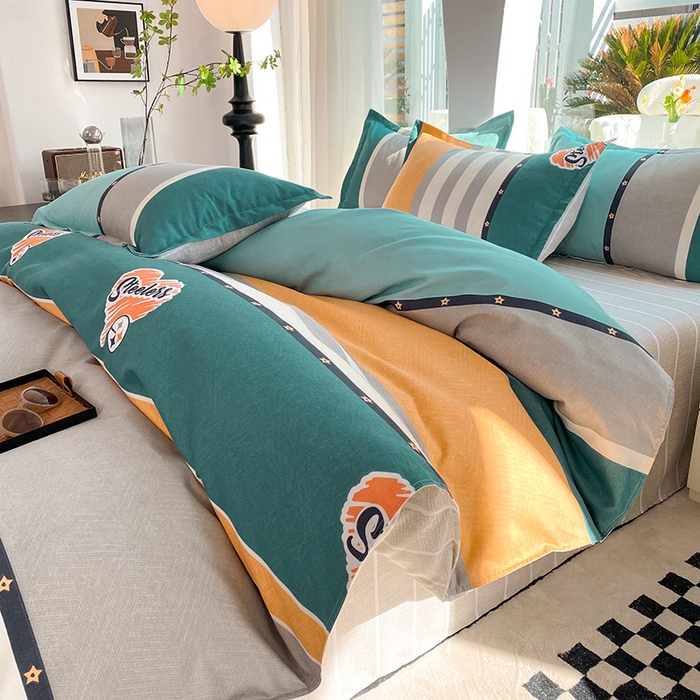 91家纺网 家纺一手货源 找家纺 妖妖家纺 2023铂金高克重植物羊绒130克斜纹印花四件套 拾光