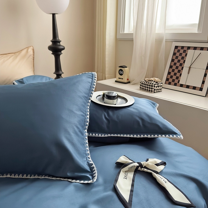 91家纺网 家纺一手货源 找家纺 （总）怡家居2023新款100支长绒棉贝壳针四件套