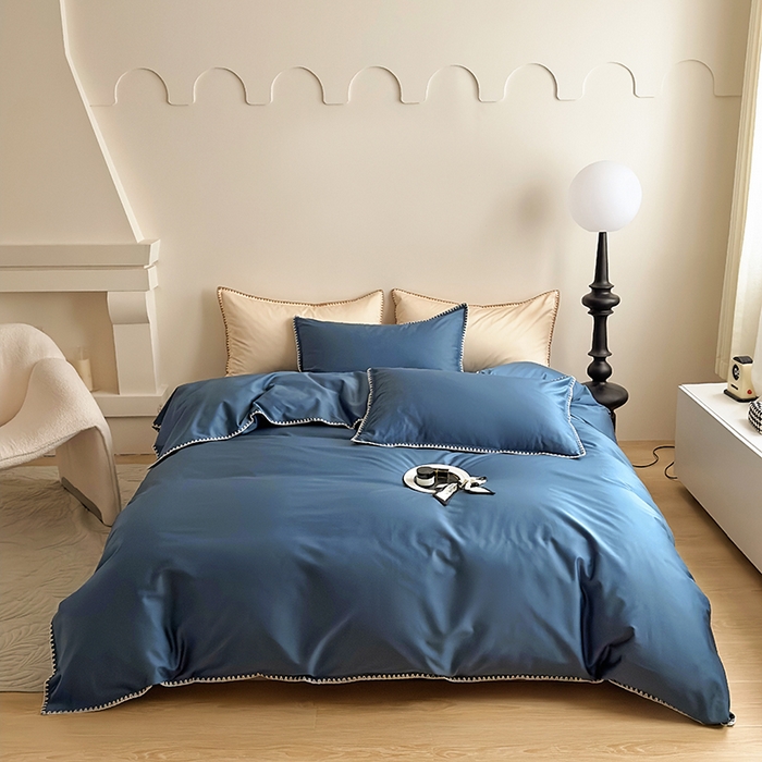 91家纺网 家纺一手货源 找家纺 （总）怡家居2023新款100支长绒棉贝壳针四件套