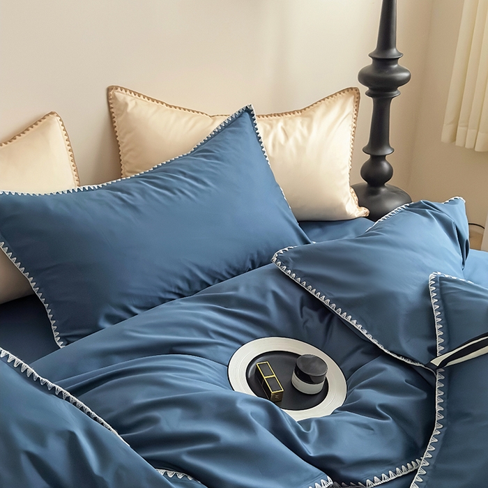 91家纺网 家纺一手货源 找家纺 （总）怡家居2023新款100支长绒棉贝壳针四件套