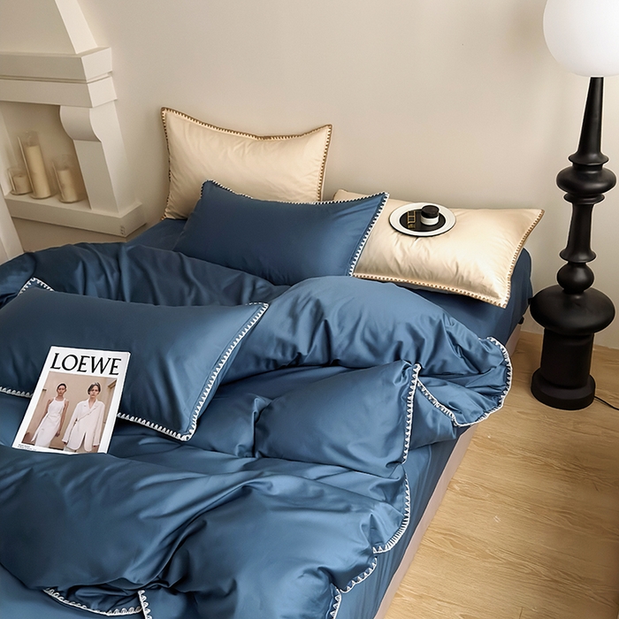 91家纺网 家纺一手货源 找家纺 （总）怡家居2023新款100支长绒棉贝壳针四件套