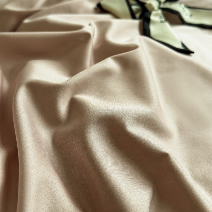 91家纺网 家纺一手货源 找家纺 怡家居2023新款100支长绒棉贝壳针四件套 亚麻咖