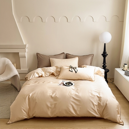 91家纺网 家纺一手货源 找家纺 （总）怡家居2023新款100支长绒棉贝壳针四件套