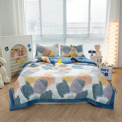 91家纺网 家纺一手货源 找家纺 （总）简宜家居 2023新款全棉豆豆绒夏被