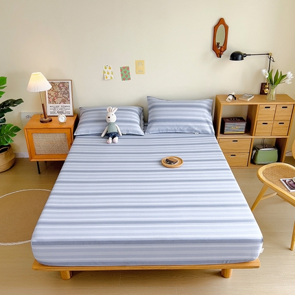 91家纺网 家纺一手货源 找家纺 （总）印季 2023新款全棉加厚老粗布单品床笠