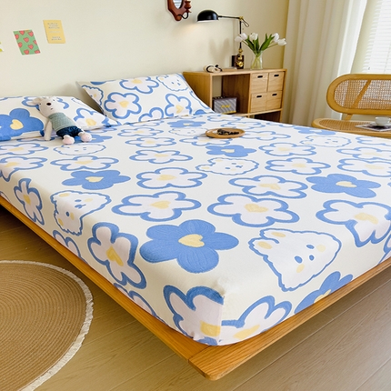 91家纺网 家纺一手货源 找家纺 （总）印季 2023新款全棉加厚老粗布单品床笠