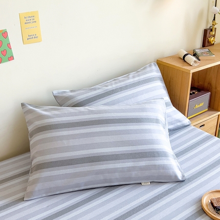 91家纺网 家纺一手货源 找家纺 印季 2023新款全棉加厚老粗布单品枕套 晴山-灰